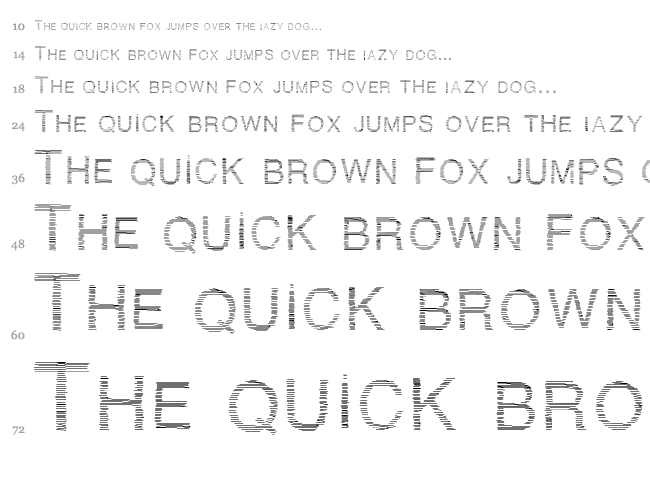 Trait lettre font waterfall