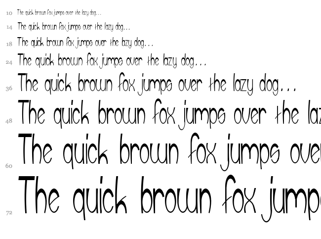 UpTop font waterfall