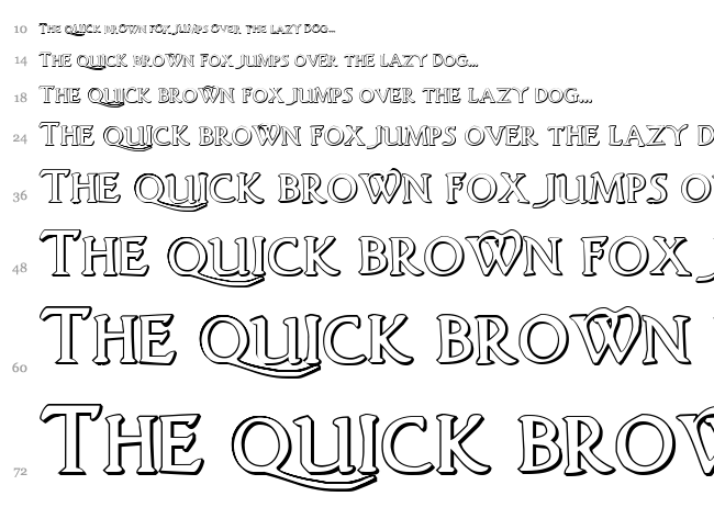 Woodgod font waterfall