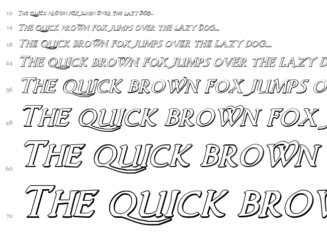 Woodgod font waterfall