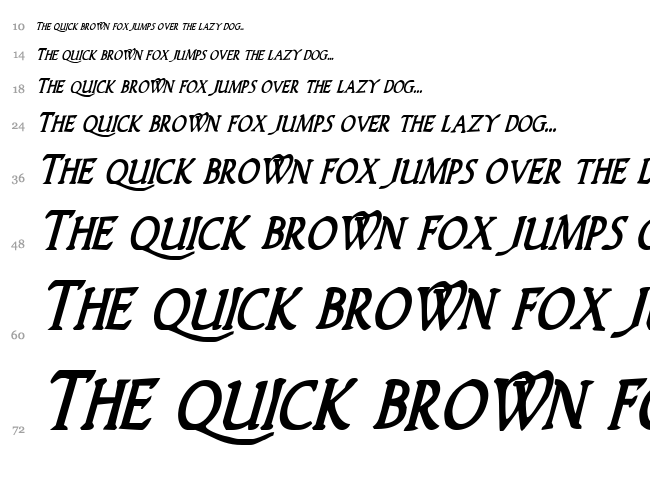 Woodgod font waterfall