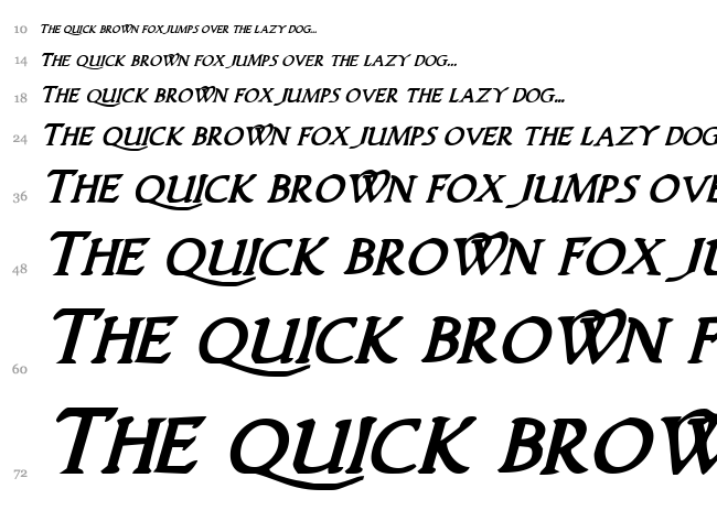 Woodgod font waterfall