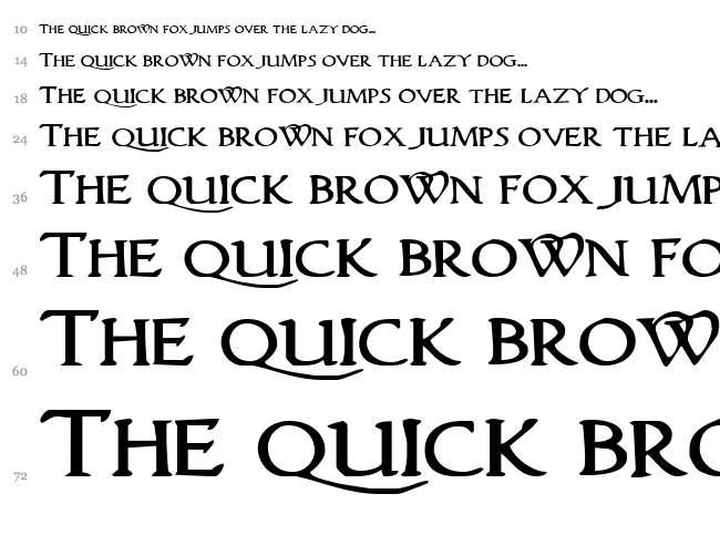 Woodgod font waterfall