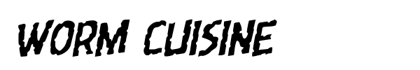 Worm Cuisine font preview