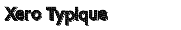Xero Typique font preview