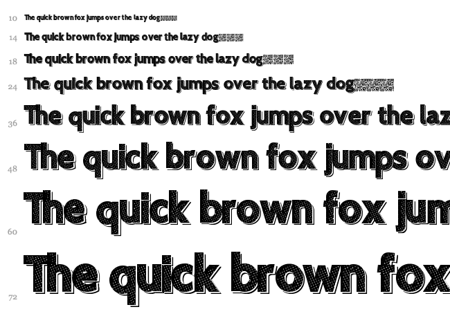 Xero Typique font waterfall