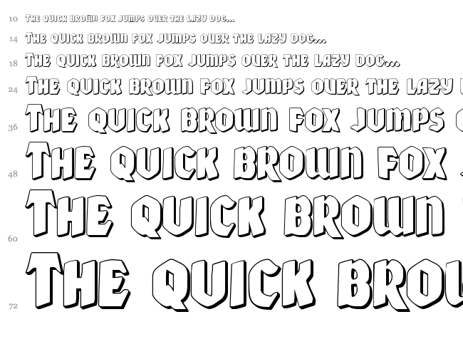 Xmas Xpress font waterfall