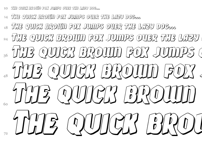 Xmas Xpress font waterfall