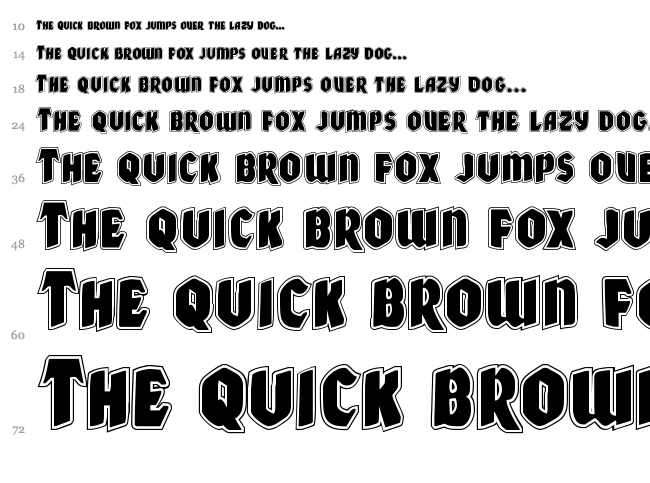 Xmas Xpress font waterfall