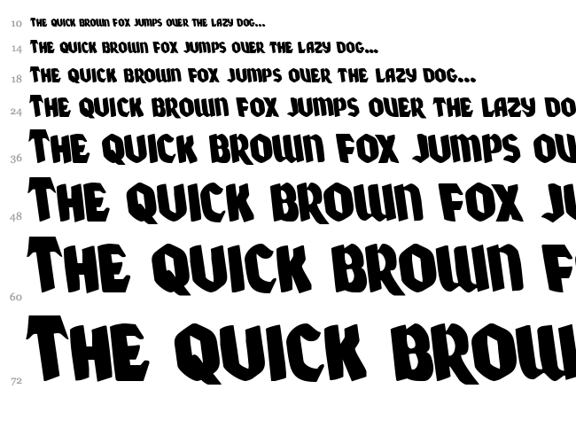 Xmas Xpress font waterfall