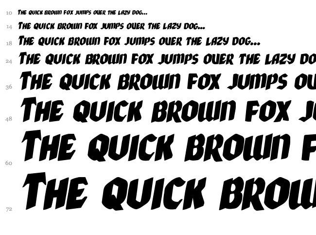 Xmas Xpress font waterfall