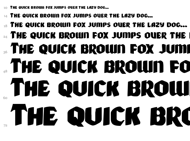 Xmas Xpress font waterfall