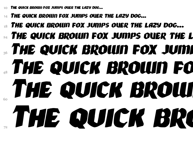 Xmas Xpress font waterfall