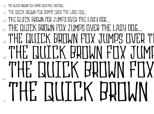 Gasrux font waterfall