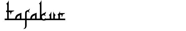 Tafakur font preview