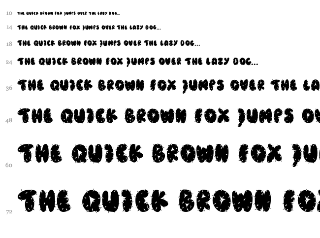 Caramba font waterfall