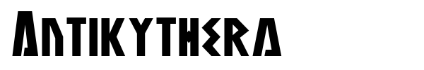 Antikythera font preview