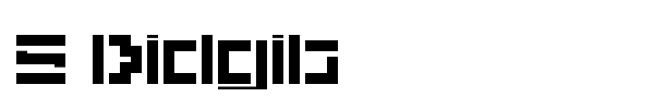 5 Didgit font preview