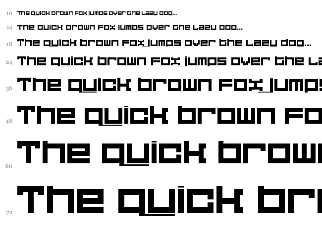 5 Didgit font waterfall