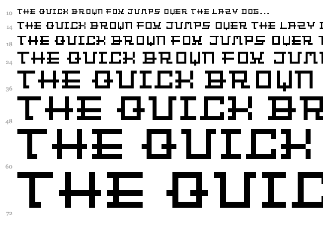 Bit Chips font waterfall