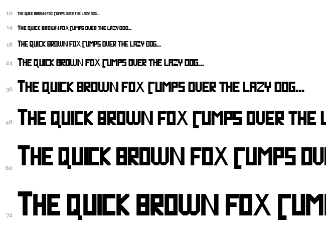 Blockline font waterfall