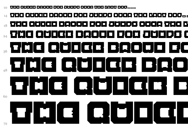 Cell Bloch font waterfall