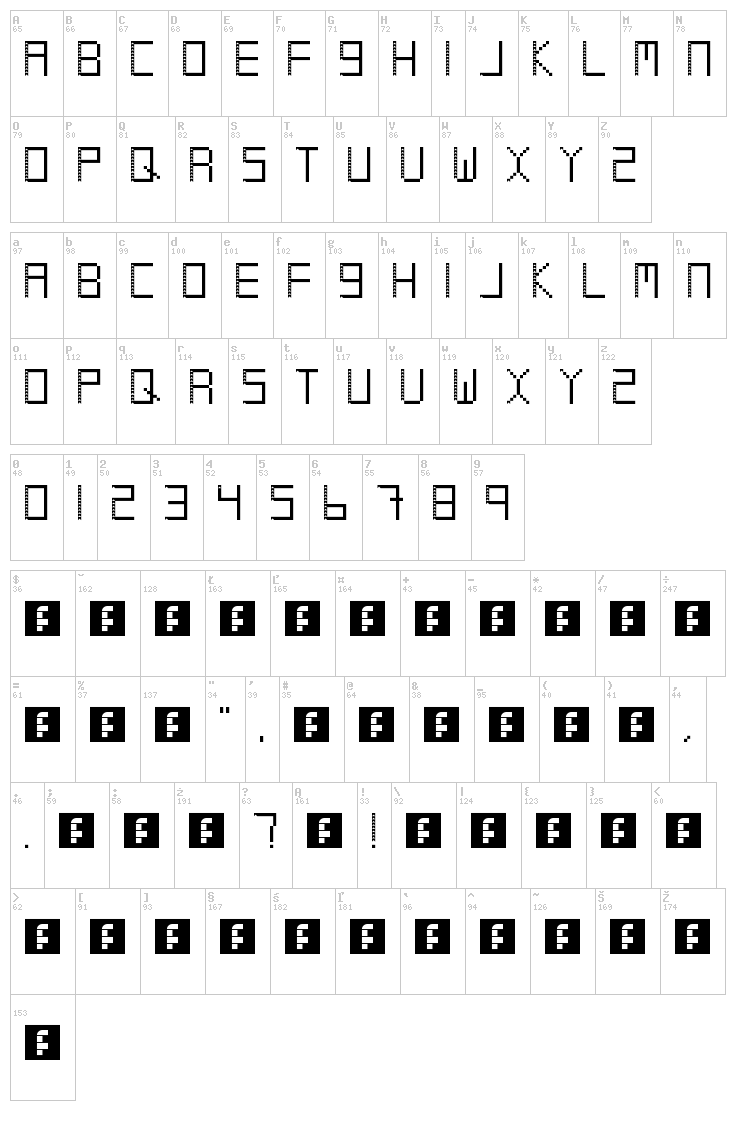 Coolio font map