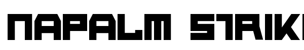 Napalm Strike font preview