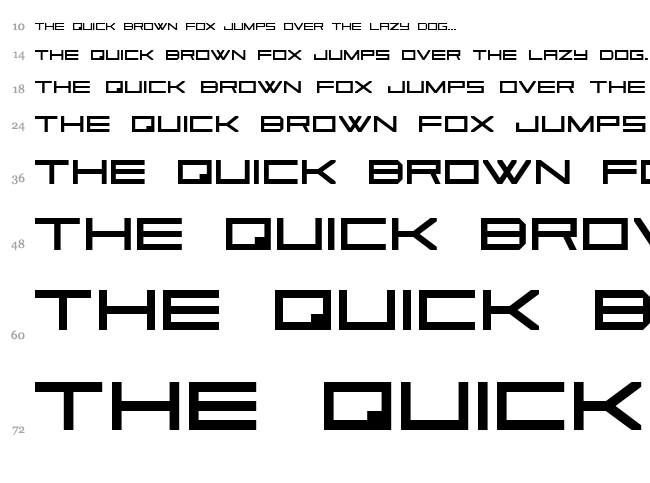 Square Sans Serif 7 font waterfall