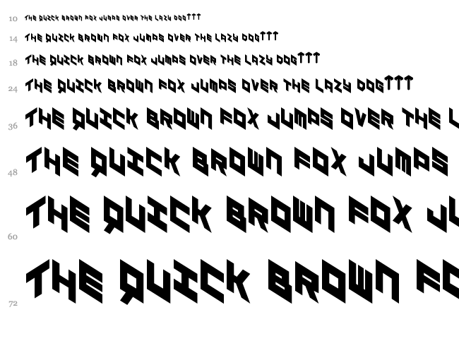 Yay Usa font waterfall