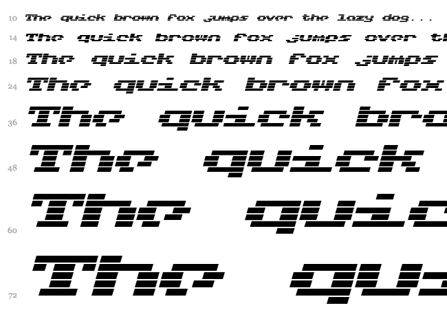 Charmset font waterfall