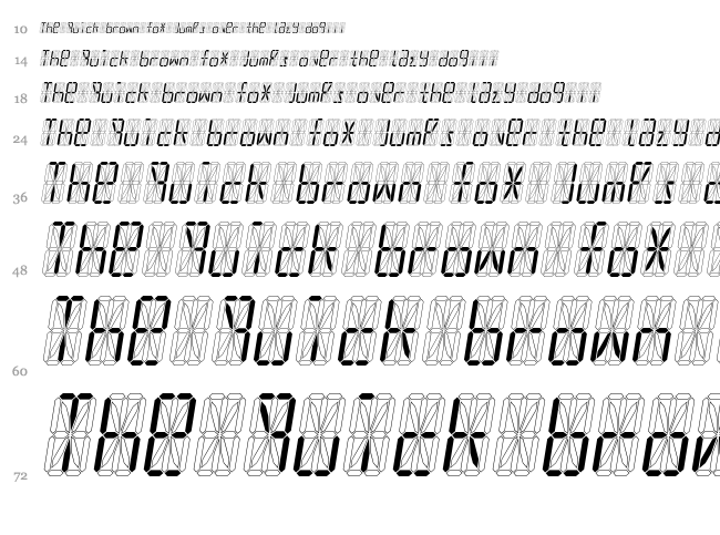 Led16sgmnt font waterfall