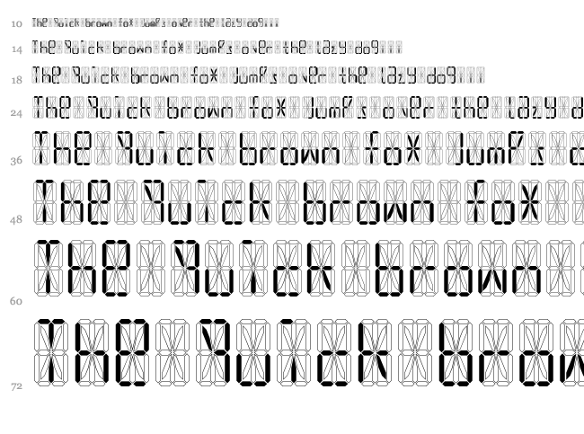 Led16sgmnt font waterfall