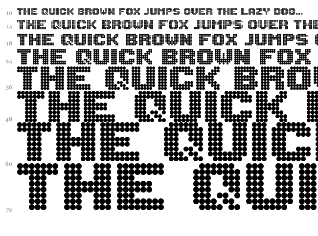 Lightdot 8x8 font waterfall