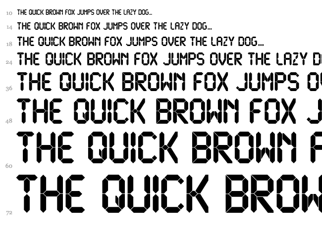 Liquid Crystal font waterfall