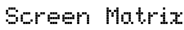 Screen Matrix font preview