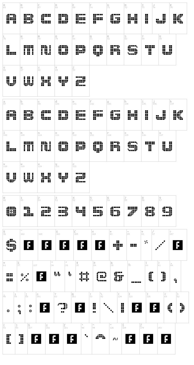 Wi/5Med Grid font map