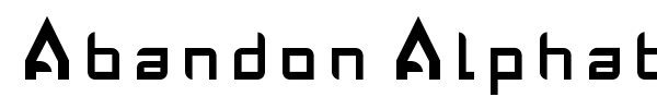 Fonte Abandon Alphabeta