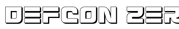 Defcon Zero font preview