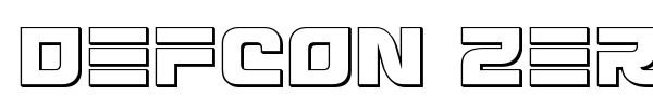 Defcon Zero font preview