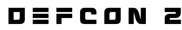 Defcon Zero font preview