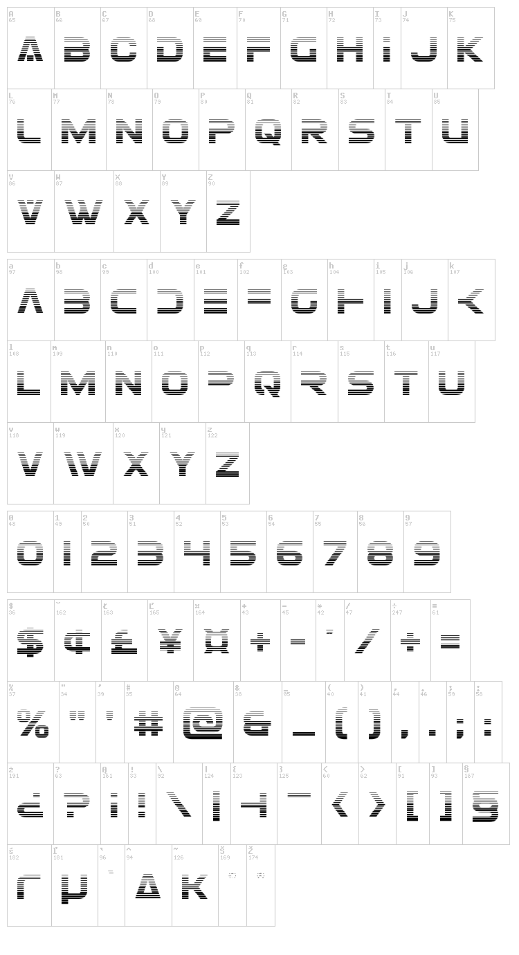 Eurofighter font map