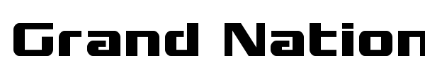 Grand National font preview