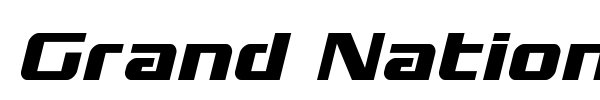 Grand National font preview