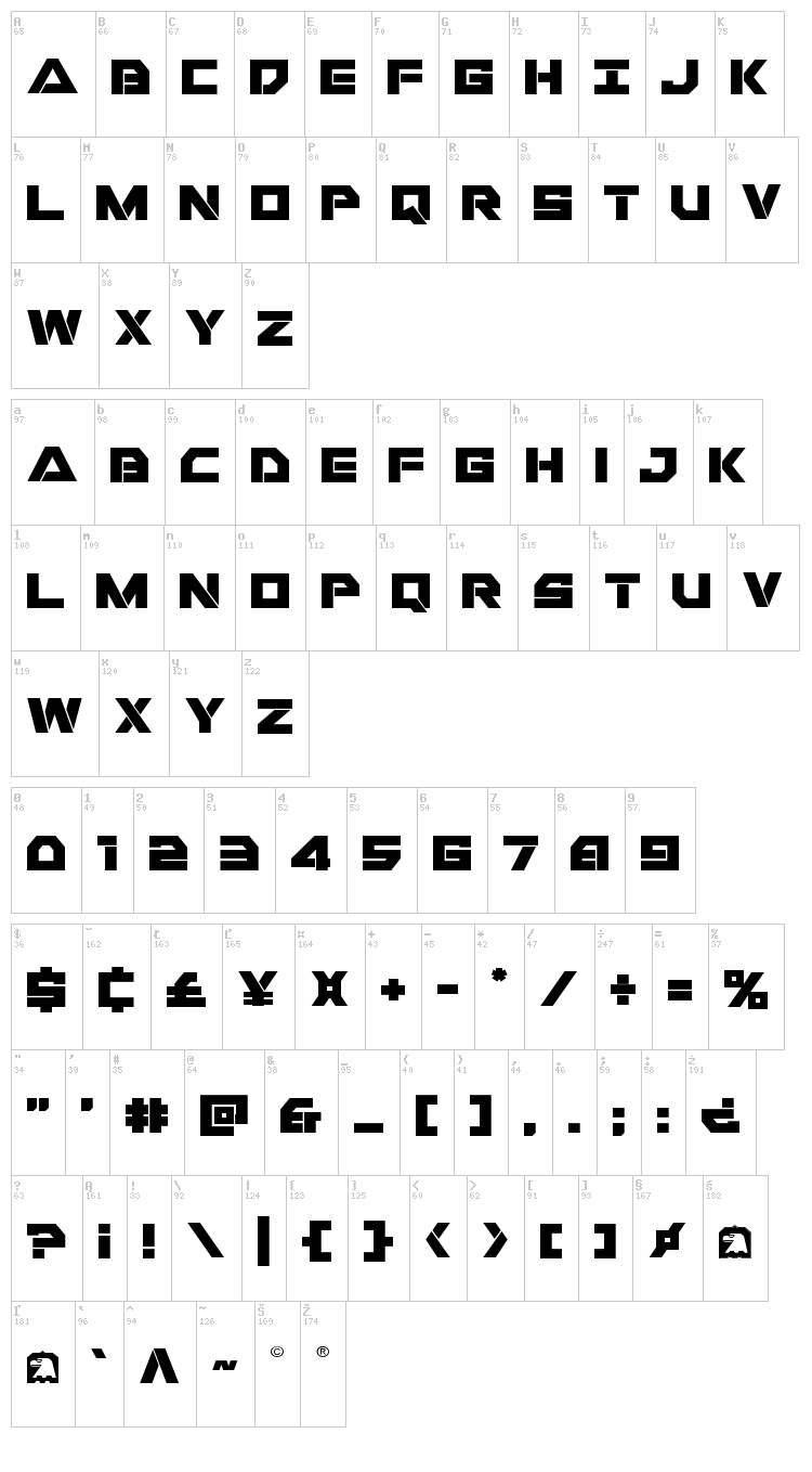 Liberty Island font map