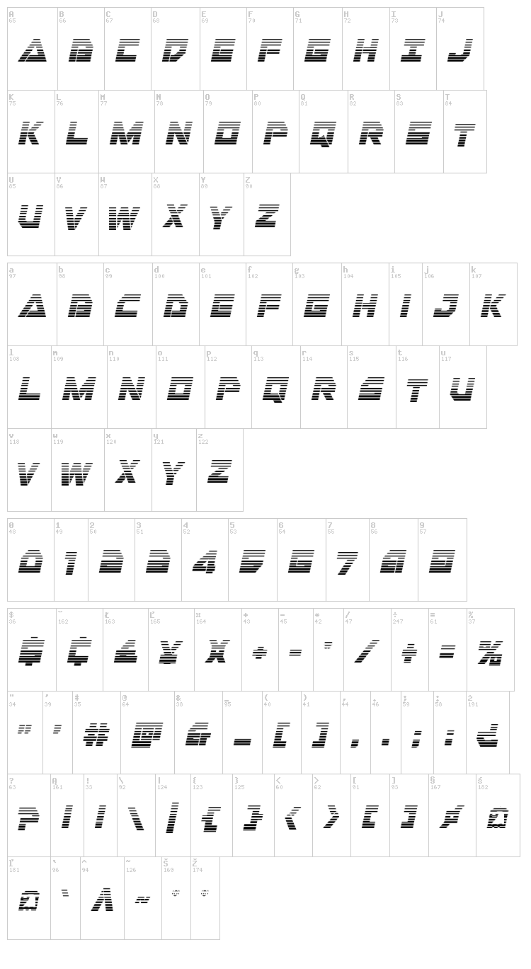 Liberty Island font map