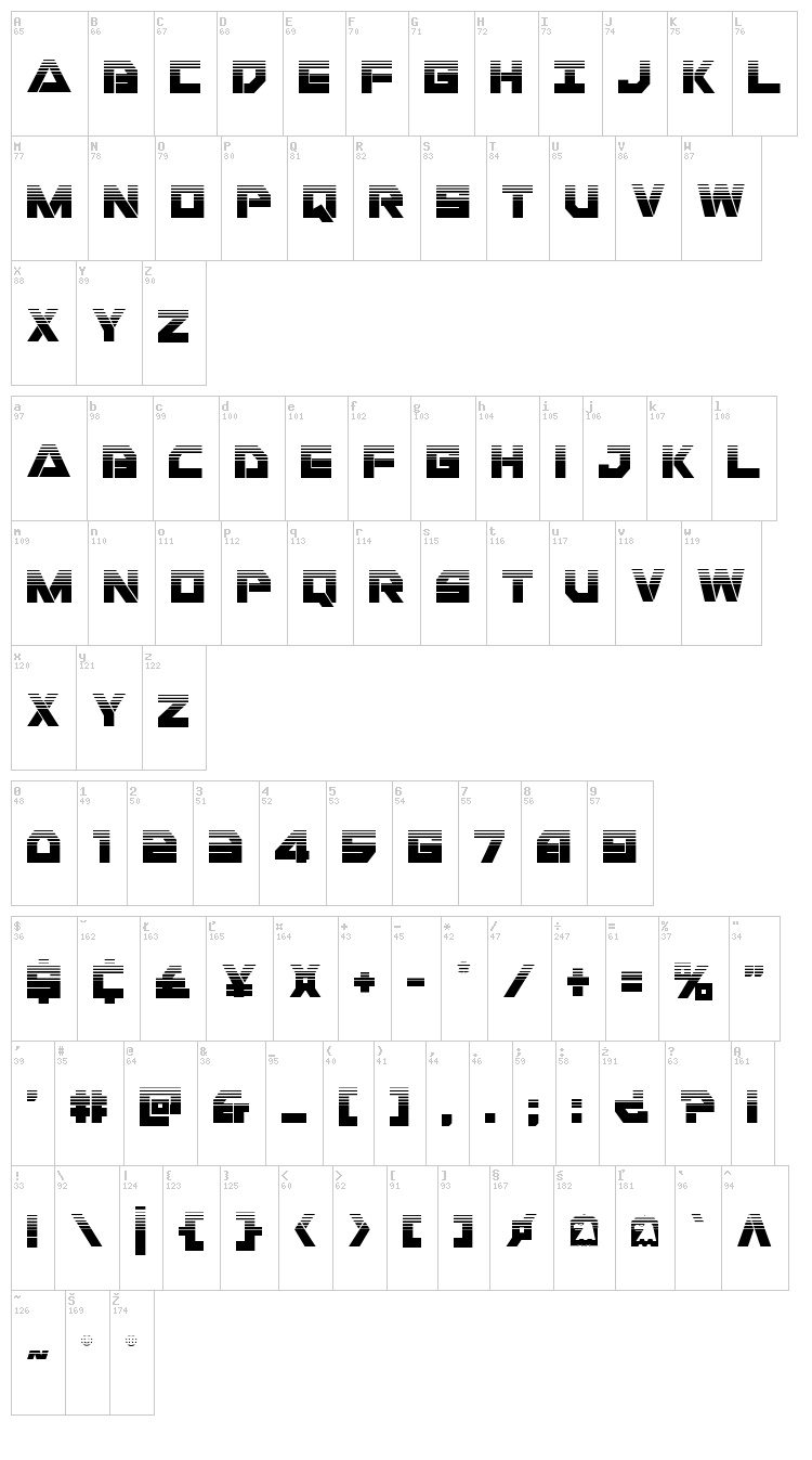 Liberty Island font map