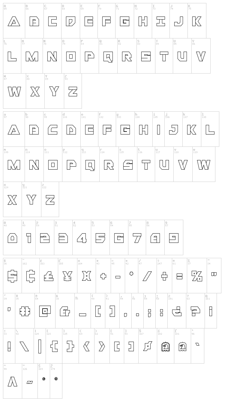 Liberty Island font map