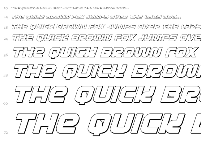 Metronauts font waterfall