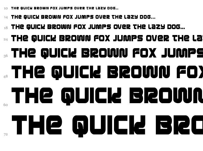 Metronauts font waterfall